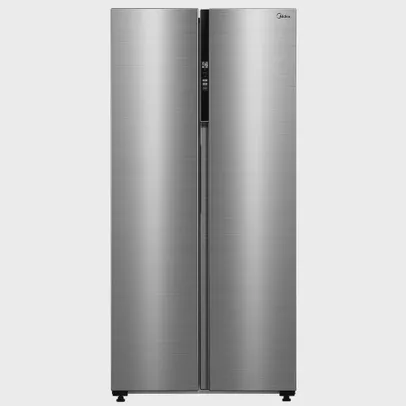 Saindo por R$ 4449: (AME R$4048,58) Geladeira Frost Free Side By Side 442L Cor Inox Midea 110 ou 220 | Pelando