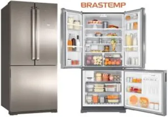 Geladeira Brastemp Frost Free Side Inverse 540 litros cor Inox com Ice Maker - BRO80AK R$3.799,00