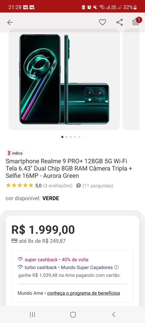 Imagem na descrição da promoção