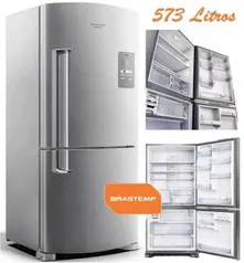 Geladeira Brastemp Frost Free Inverse 573 litros cor Inox com Smart Bar - R$3082