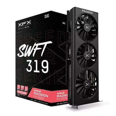 PLACA DE VIDEO RX 6800 XFX RADEON SPEEDSTER SWFT319, 16GB, GDDR6, 256-BIT, RX-68XLAQFD9