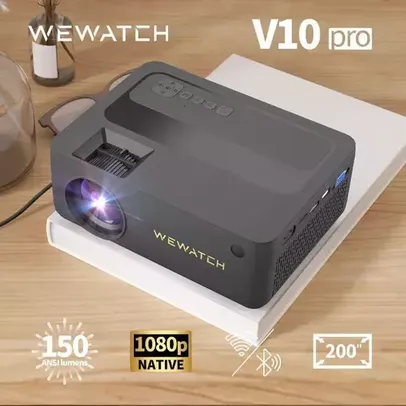 Projetor Wewatch V10 Pro Full HD nativo WiFi mirroring Bluetooth