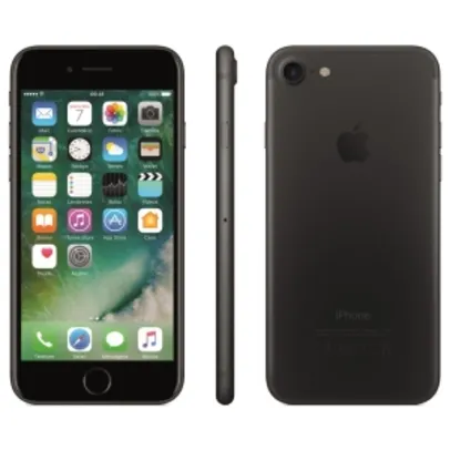 iPhone 7 Apple com 128GB, com 3D Touch, iOS 10, Câmera 12MP, Resistente à Água, Preto Matte por R$3432