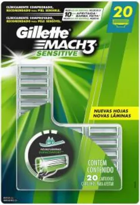 Carga Para Aparelho De Barbear Gillette Mach3 20 unidades | R$90