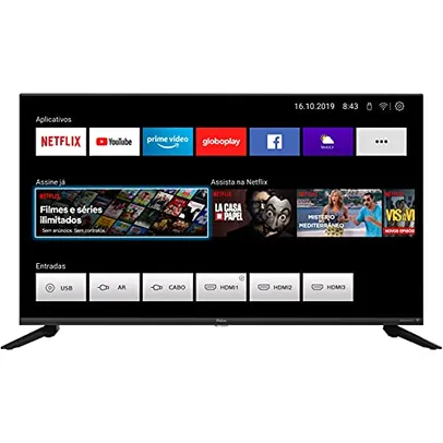 Smart TV PHILCO 50" 4K UHD - R$1.350,00 NA FINALIZAÇÃO