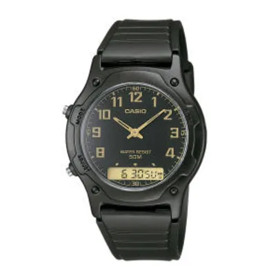 Relógio Casio Unissex Preto Anadigi AW-49H-1BVDF - R$104