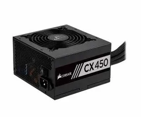 FONTE CORSAIR CX SERIES CX450, 80 PLUS BRONZE 450W, CP-9020120 - R$280