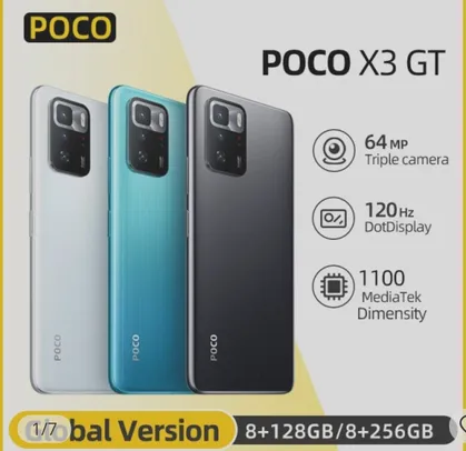 Smartphone Poco X3 GT 5G 8/256 GB - Global