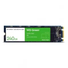 SSD WD Green 240GB, M.2, Leitura 545MBs e Gravação 465MBs, WDS240G3G0B