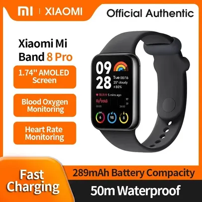 (Taxa Inclusa) Xiaomi Mi Band 8 Pro Pulseira Inteligente, Tela AMOLED 1.74 ,GPS, NFC