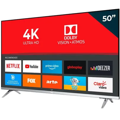 TV 50 Polegadas AOC LED Smart 4k WI-FI USB HDMI 50u6305 - Aoc Linha Marrom - TV 4K Ultra HD