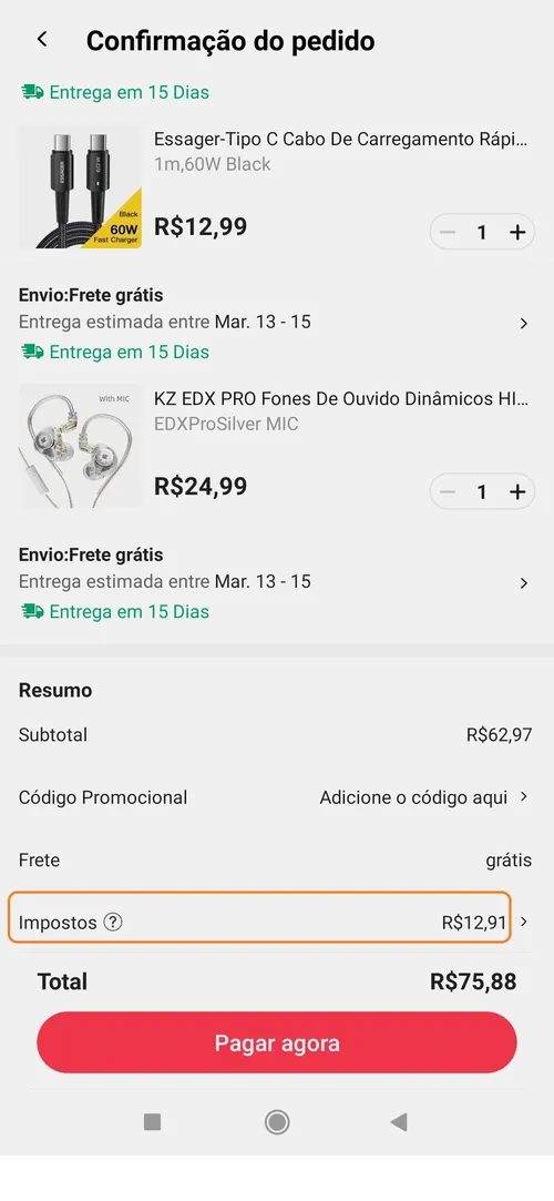 Imagen na descrição da promoção