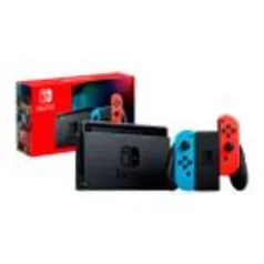 Console Nintendo Switch 32GB com JoyCon Azul e Vermelho Neon V2 HBDSKABH1