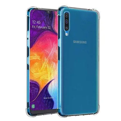 (Prime) Capa Antishock Reforçada Samsung Galaxy A70 + Película de gel 5D Cobre 100% | R$3