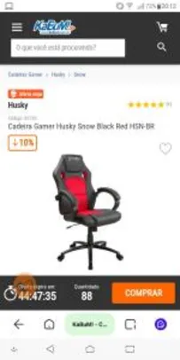 Cadeira Gamer Husky Snow Black Red HSN-BR | R$600