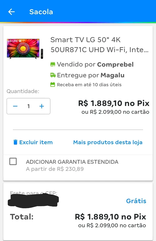 Imagem na descrição da promoção