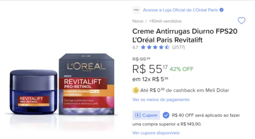 Imagem na descrição da promoção