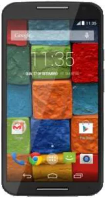 [SARAIVA] Smartphone Motorola Moto X 2ª Geração Preto Tela 5.2" Android 4.4 Câmera 13Mp 32Gb - R$899