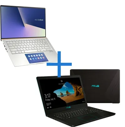 Notebook ASUS ZenBook UX434FAC-A6339T Prata Metálico + Notebook ASUS VivoBook X543UA-GQ3213T | R$6978