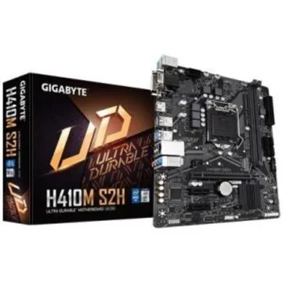 Placa-Mãe Gigabyte H410M S2H, Intel LGA1200, Micro ATX, DDR4