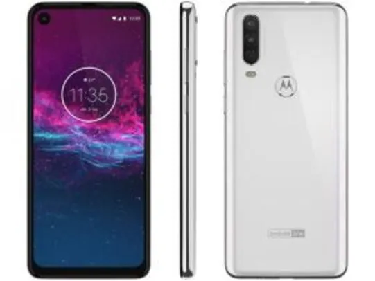 [APP/Clube da Lu] Smartphone Motorola One Action 128GB Branco R$ 983
