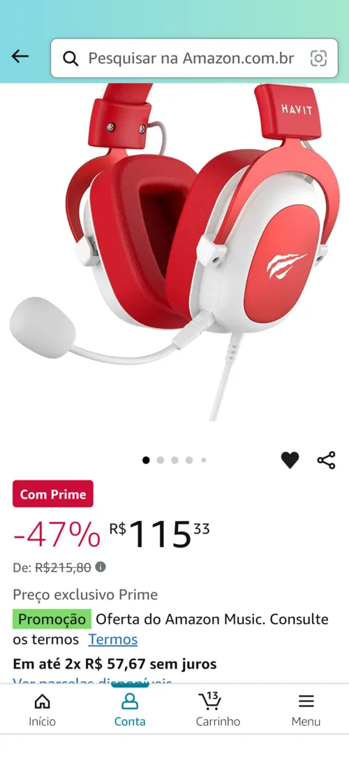 Imagem na descrição da promoção