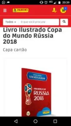 Pré-venda Álbum copa do mundo 2018 - R$7,90