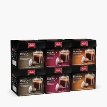 [AME por R$82] Kit Melitta Cápsulas Espressos Suaves R$100