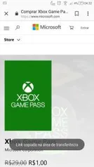 GamePass Microsoft R$1