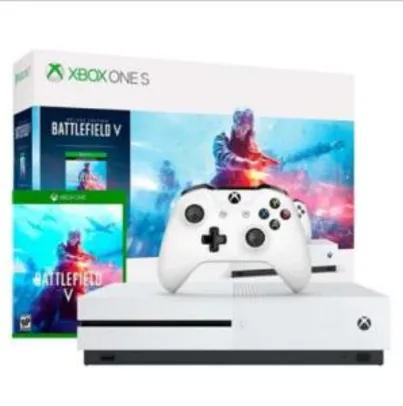 Console Microsoft Xbox One S 1TB + Battlefield V Branco - R$1.059