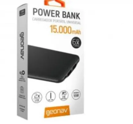 Carregador Portátil 15000mAh Universal - Geonav PB15000B