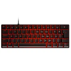 Teclado Mecânico Gamer PCYES ZOT, LED Vermelho, Switch Brown, ABNT2, Black, PZOHBWV