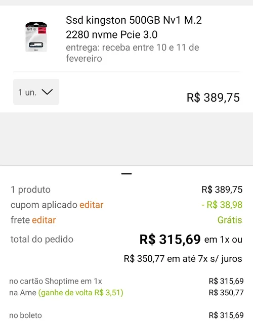 Imagem na descrição da promoção