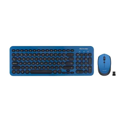 (Cartão Submarino) Teclado E Mouse Sem Fio Multimídia Azul Tc233 | R$ 81