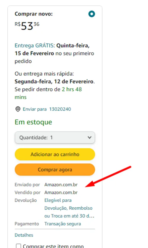 Imagem na descrição da promoção