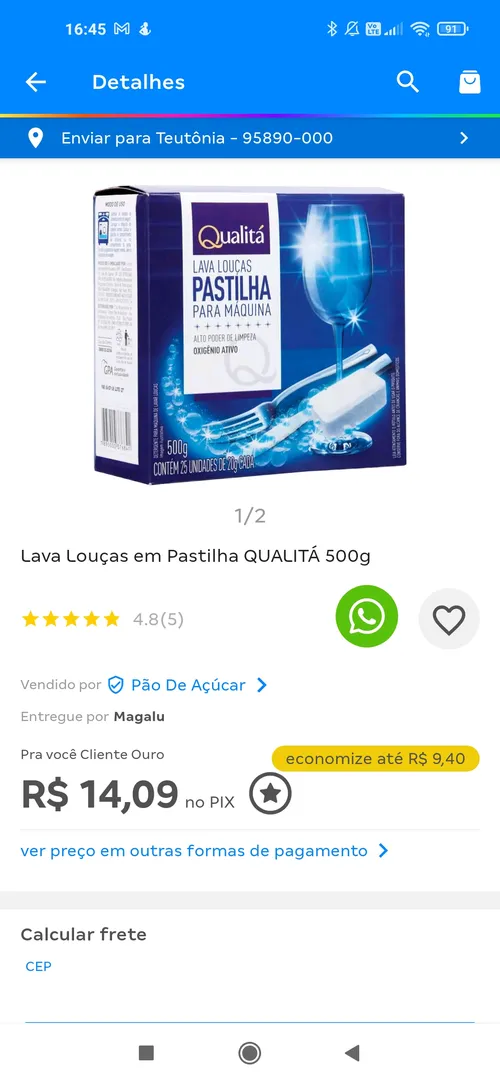 Imagem na descrição da promoção