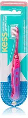 [REC 3,92] Escova Dental Extra Macia Compact Kids, Kess, Azul/Rosa