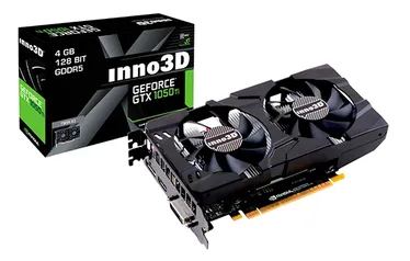 Placa de Vídeo INNO3D GeForce GTX 1050 Ti TWIN X2, 4GB, GDDR5, 128Bit, N105T-1DDV-M5CM