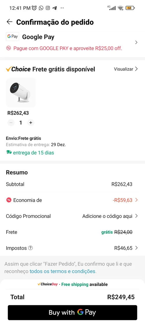 Imagen na descrição da promoção