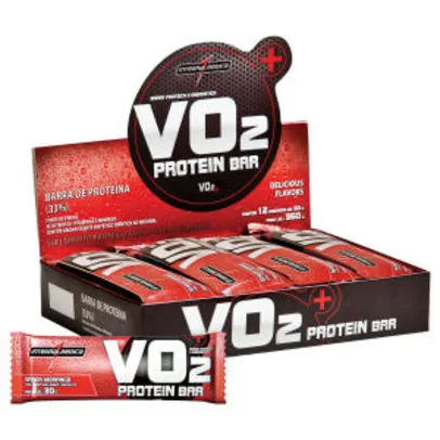 VO2 Protein Bar Morango C/ 12 Barras - IntegralMédica - R$ 21