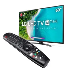 [Com Ame 2969] Smart TV LG 60 pol. Com conversor digital 4 HDMI 2 USB WI-FI 60 HZ com inteligência artificial