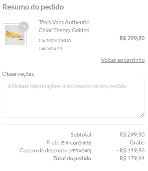 Imagem na descrição da promoção