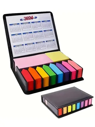 Multi Color Stickers Set, Caixa de embalagem de couro, Calendário, Adesivos coloridos