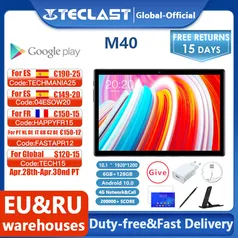 Tablet Teclast M40 10.1" 1920x1200 FullHD IPS 6gb ram 128gb rom Rede:4g 6.000mah | R$1043