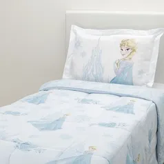 [Ame R$ 50,99/ SC R$ 15,29] Edredom Dupla Face Solteiro Frozen 2 Peças - Casa e Conforto + Disney