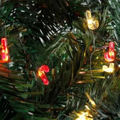Pisca-Pisca 20 Lâmpadas Luz Brilhante em Formato de Bengala - Christmas Traditions | R$10