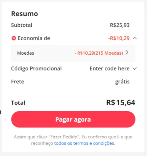 Imagem na descrição da promoção