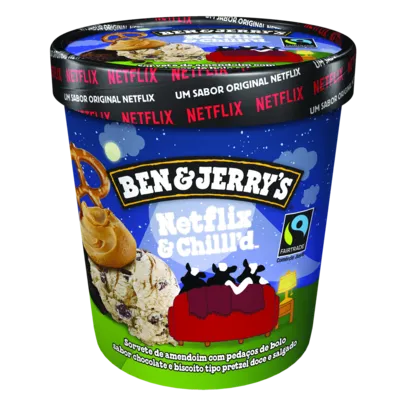 Sorvete Netflix &amp; Chilll&apos;d Ben &amp; Jerry&apos;s Pote 458ml