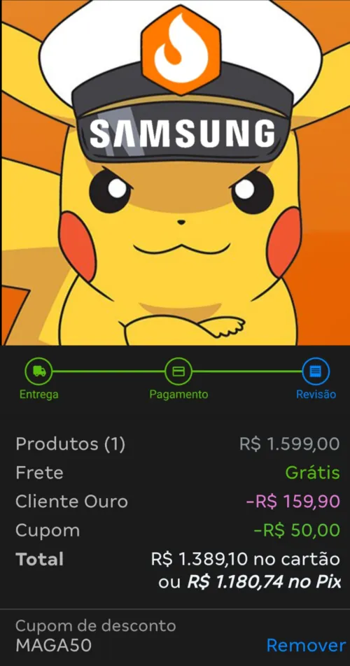 Imagem na descrição da promoção