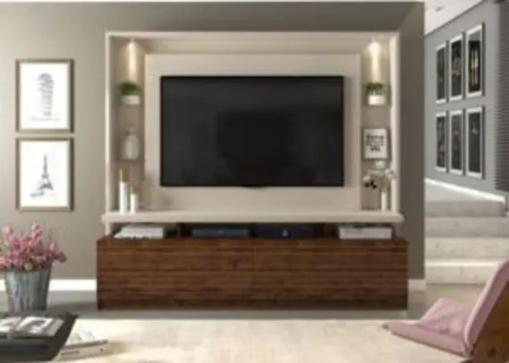 Saindo por R$ 489,9: Home Suspense para TV de até 60" Móveis Off White Rústico Malbec | R$ 490 | Pelando